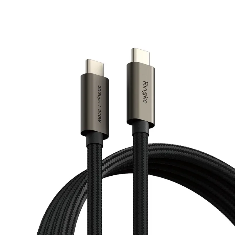 Kábel Ringke USB-C 3.2 Gen. PD240W 200 cm – čierny