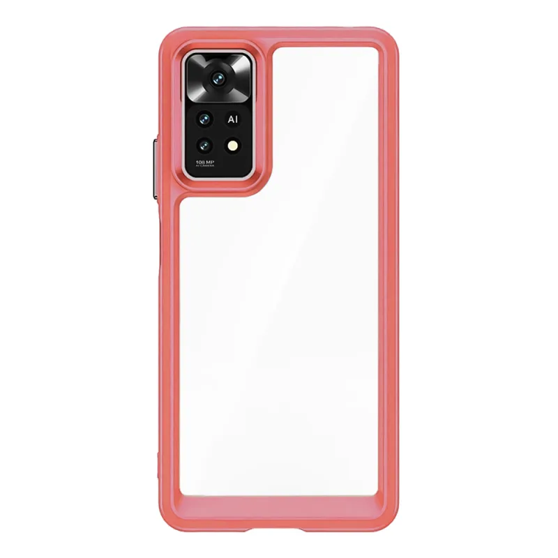 Silikónový obal Outer Space Case pre Xiaomi Poco M4 Pro 5G - červený