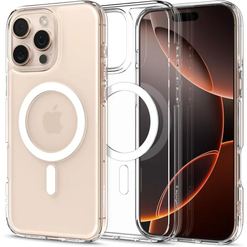 Puzdro Spigen Ultra Hybrid Mag Case s MagSafe pre iPhone 16 Pro Max – biele