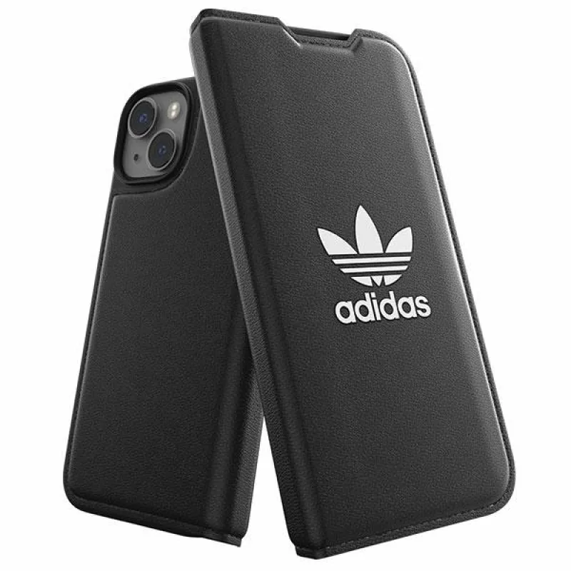 Adidas OR Booklet Case BASIC iPhone 14 6,1" čierno/čierno biele 50181