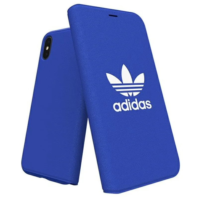 Adidas OR Booklet Case Plátenné puzdro pre iPhone X/Xs - modré