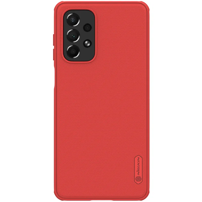 Odolný kryt puzdra Nillkin Super Frosted Shield Pro pre Samsung Galaxy A73 červený