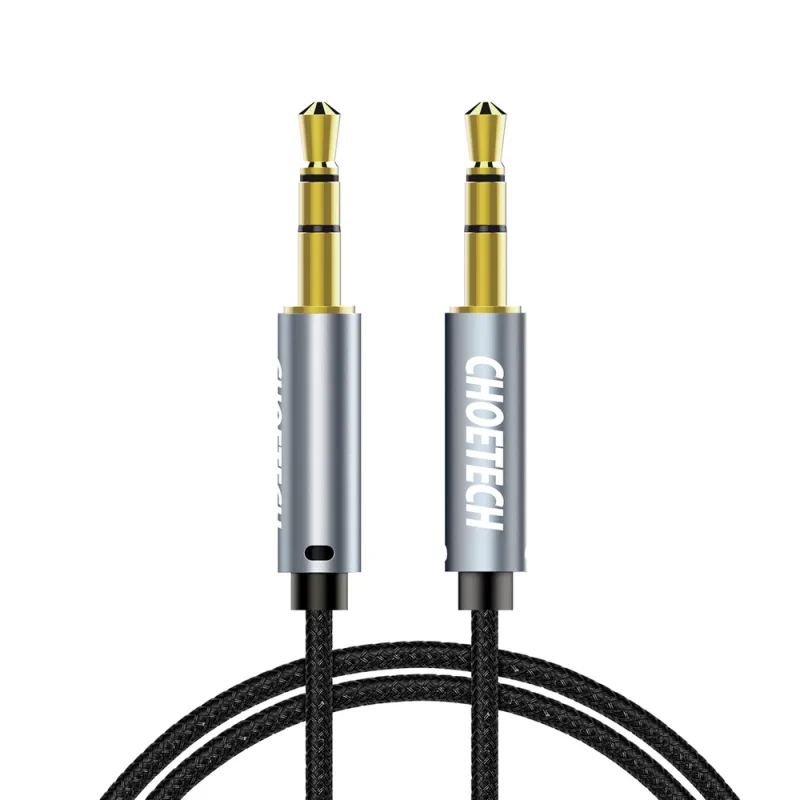 Choetech AUX002 kábel mini jack 3,5 mm (samec) / mini jack 3,5 mm (samec) 1,2 m - čierny