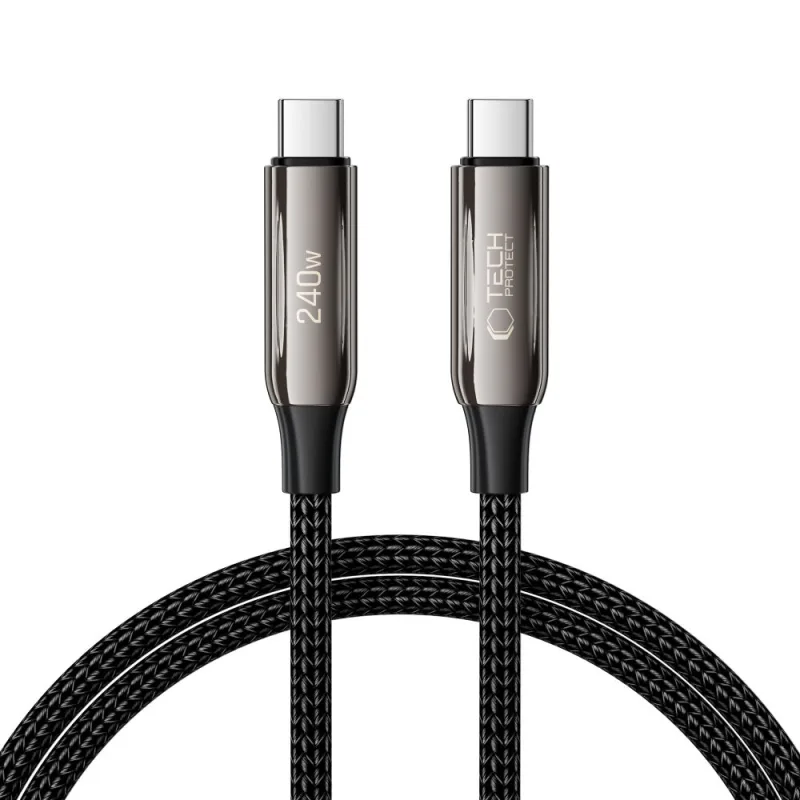 Kábel Tech-Protect UB10T Ultraboost USB-C PD240W/QC4.0 100 cm – čierny