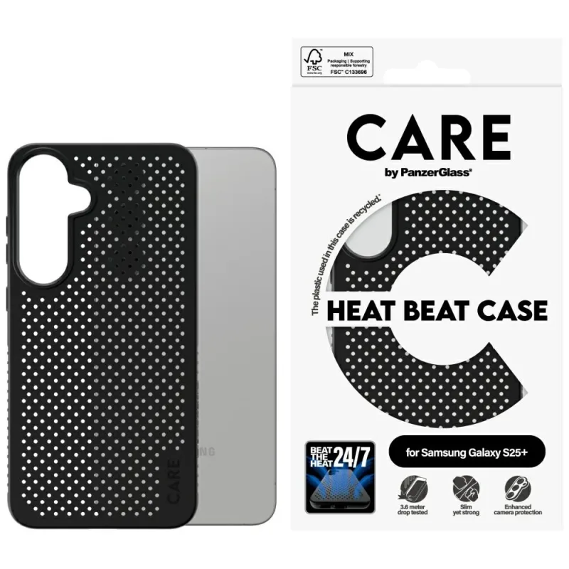 Púzdro CARE by PanzerGlass Feature Heat Beat pre Samsung Galaxy S25+ – čierne