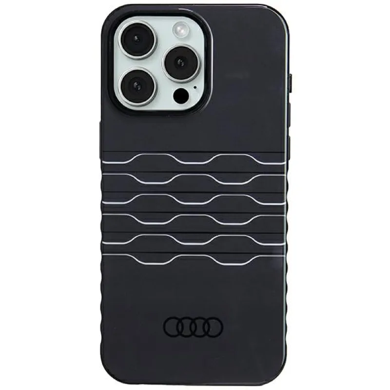 Puzdro Audi IML MagSafe pre iPhone 15 Pro Max - čierne
