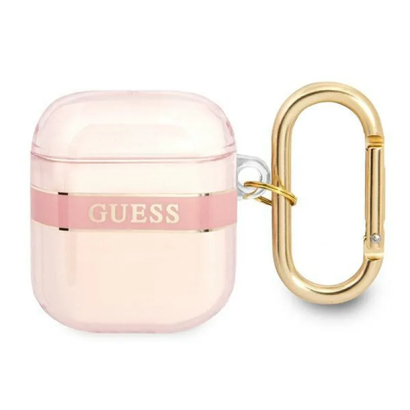 Guess GUA2HHTSP kryt AirPods ružový/ružový Strap Collection