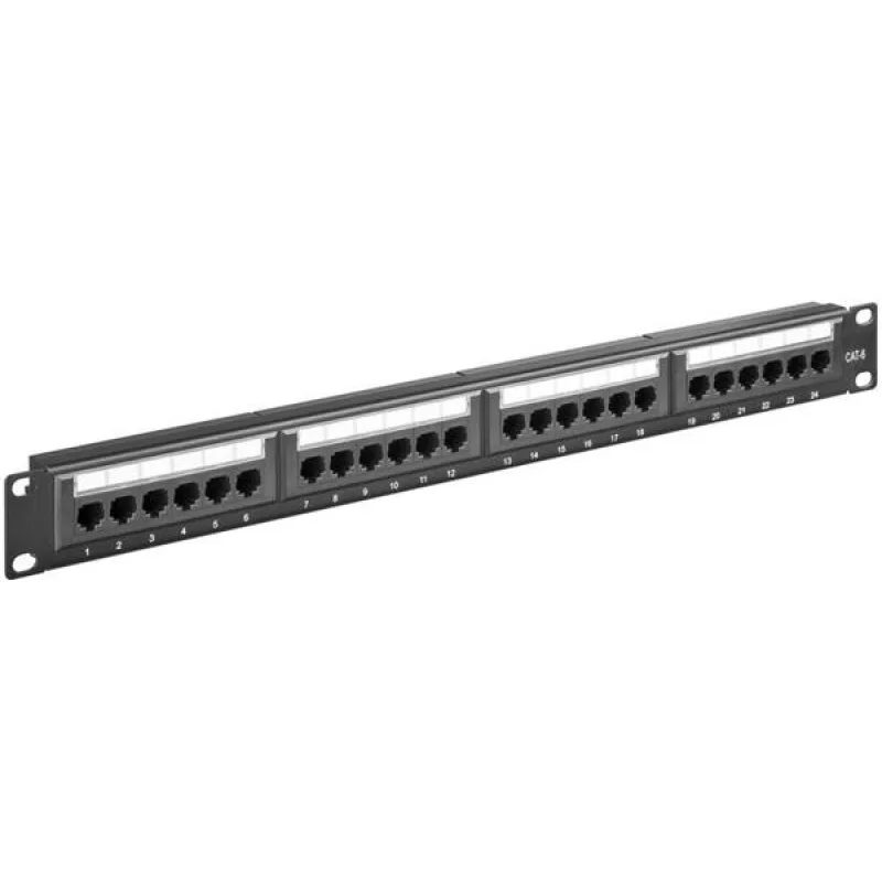 Patch panel 24port Cat6, UTP, blok 110, 1U, čierny W93866
