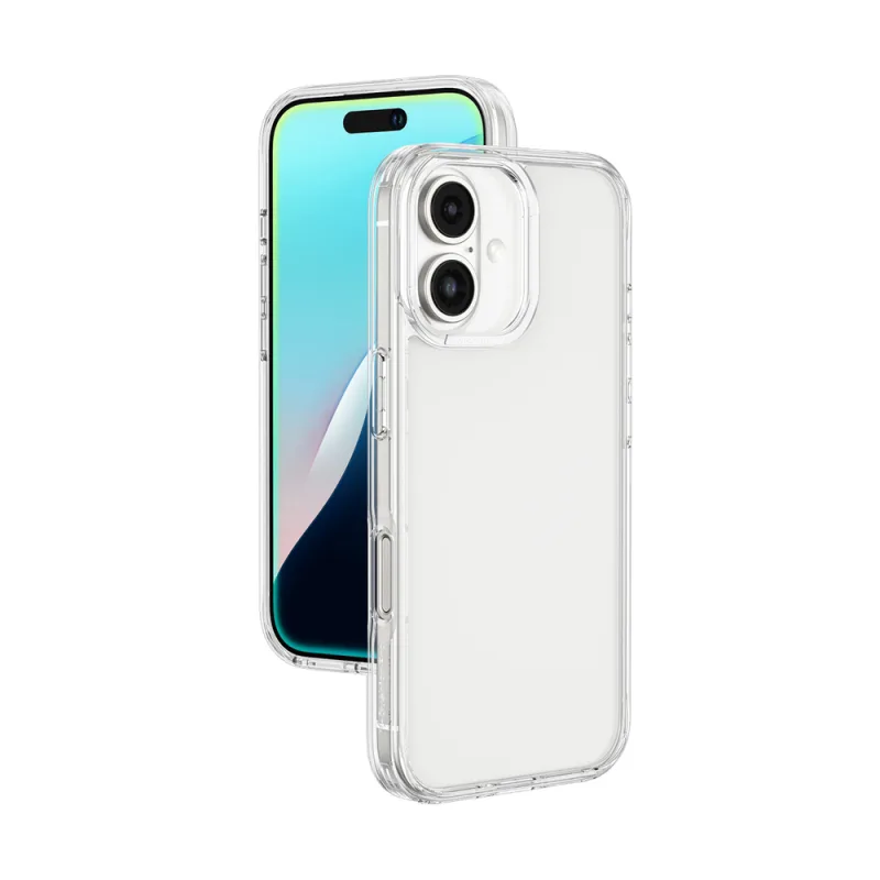 Silikónový obal AmazingThing Minimal pre iPhone 16 Plus – priehľadný