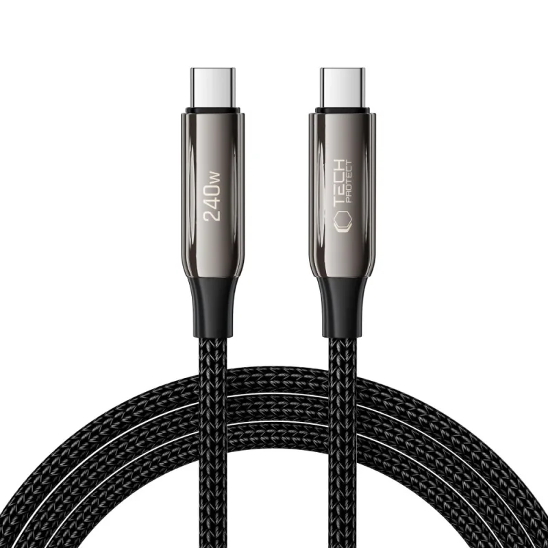 Kábel Tech-Protect UB10T Ultraboost USB-C PD240W/QC4.0 200 cm – čierny