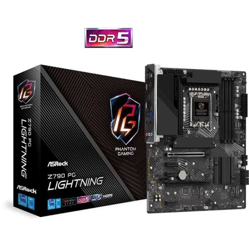 ASRock MB Sc LGA1700 Z790 PG LIGHTNING, Intel Z790, 4xDDR5, 1xHDMI…