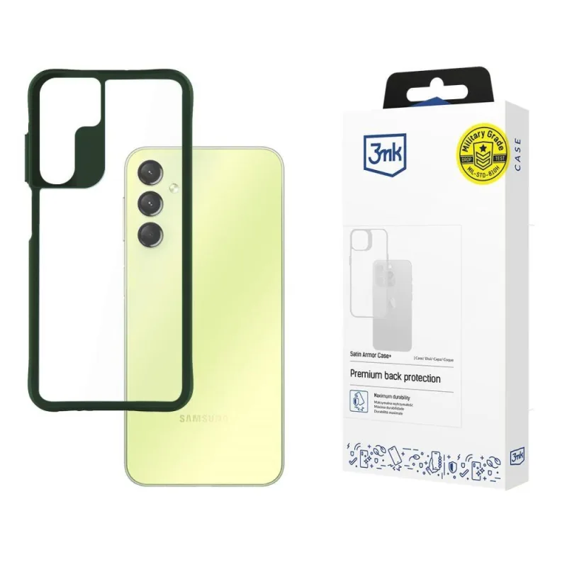 3mk ochranný kryt Satin Armor Case+ Green pro Samsung Galaxy A25 5G…