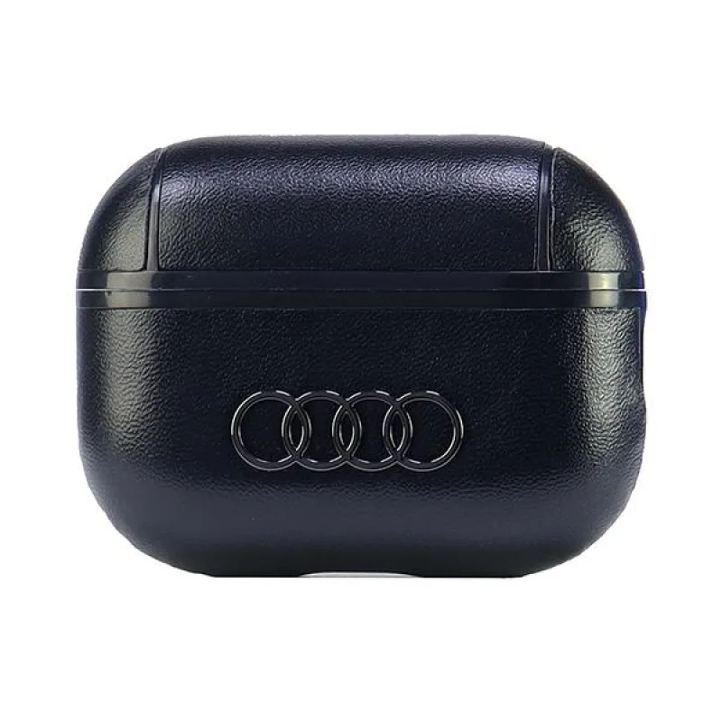 Audi Leather Big Logo AirPods Pro 2 kryt čierny/čierny AU-APP2-GT/D3-BK