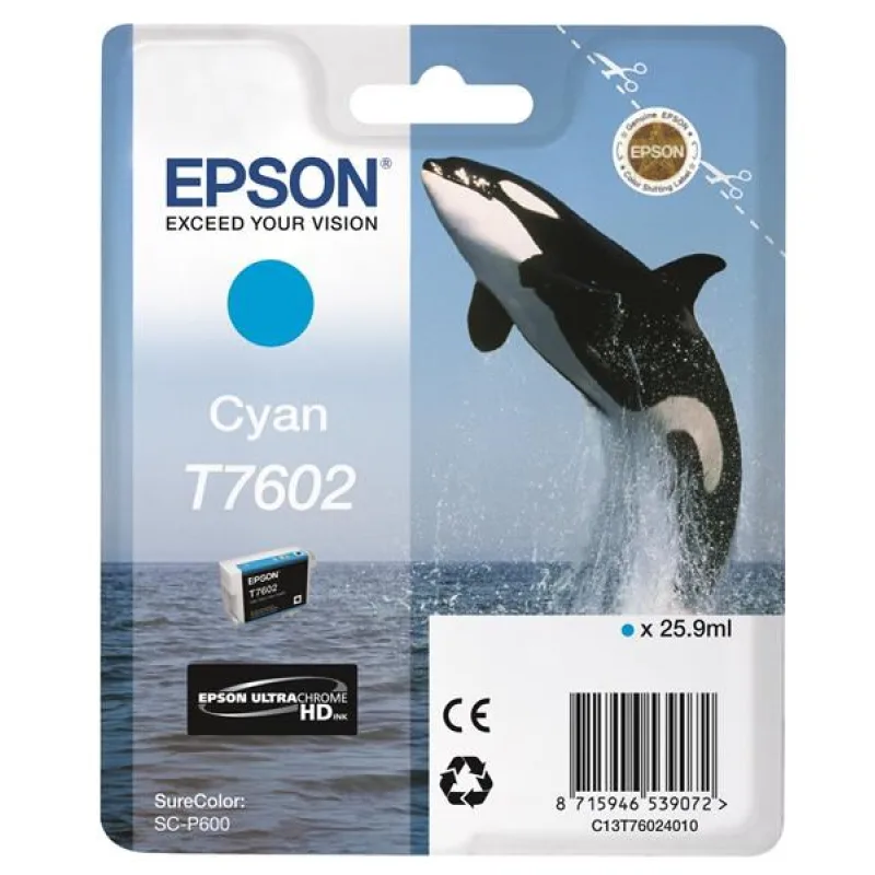 Atramentová tyčinka EPSON ULTRACHROME HD "Scythe" - azurová - T7602…