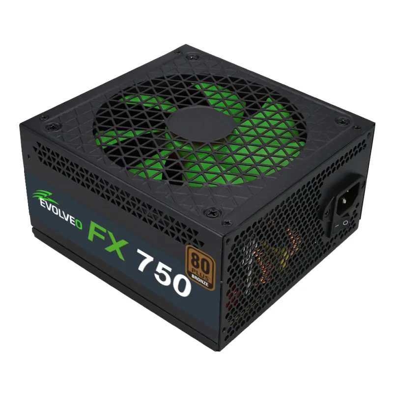 EVOLVEO FX 750, zdroj 750W ATX, 14cm, 80+, Bronze, 3YRW FX750