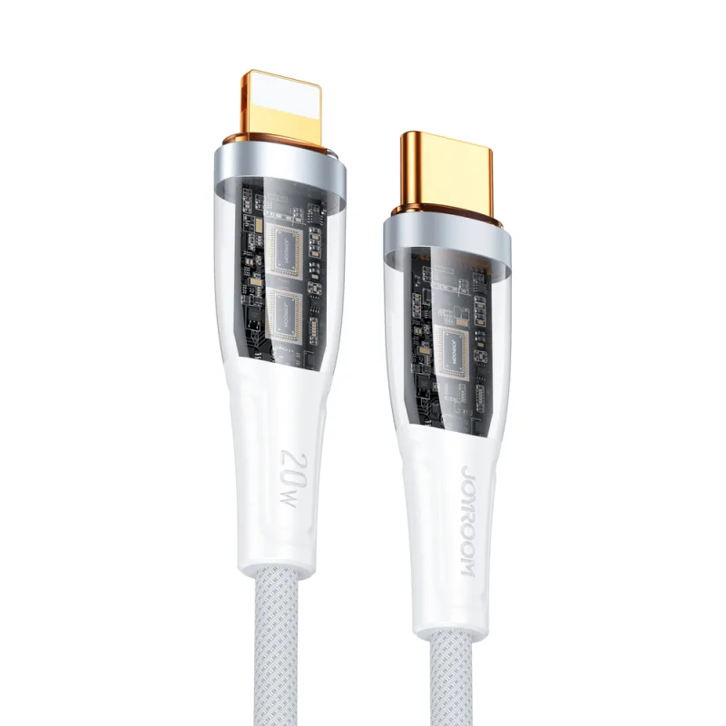 Kábel Joyroom Star-Cloud Series A3 USB-C / Lightning 20 W 1,2 m s inteligentným prepínačom – biely