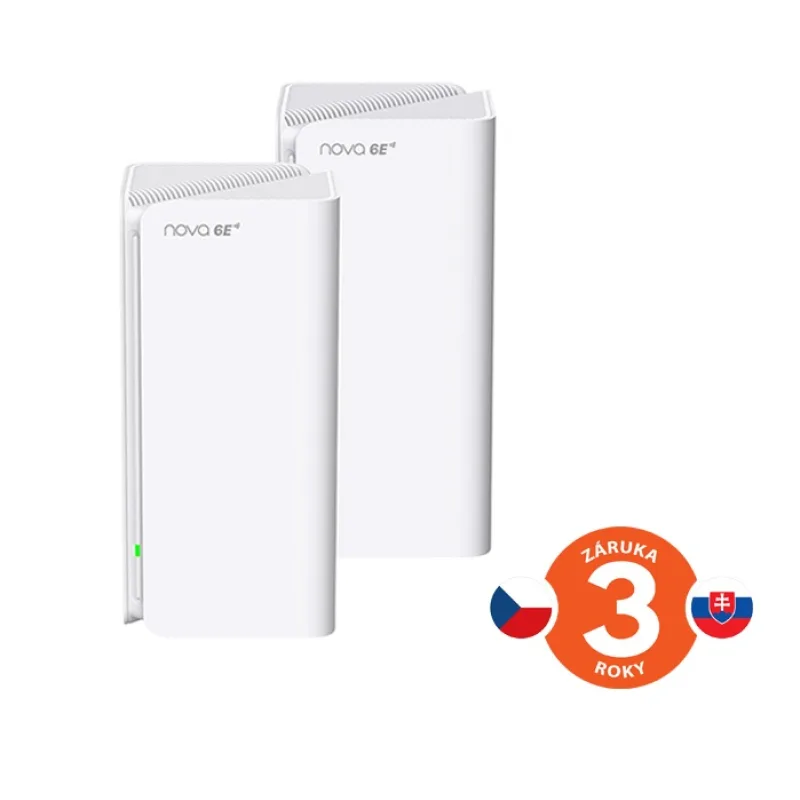 Tenda Nova MX21 Pro (2-pack) WiFi6E AXE5700 Mesh Gigabit systém, 6x GLAN/…
