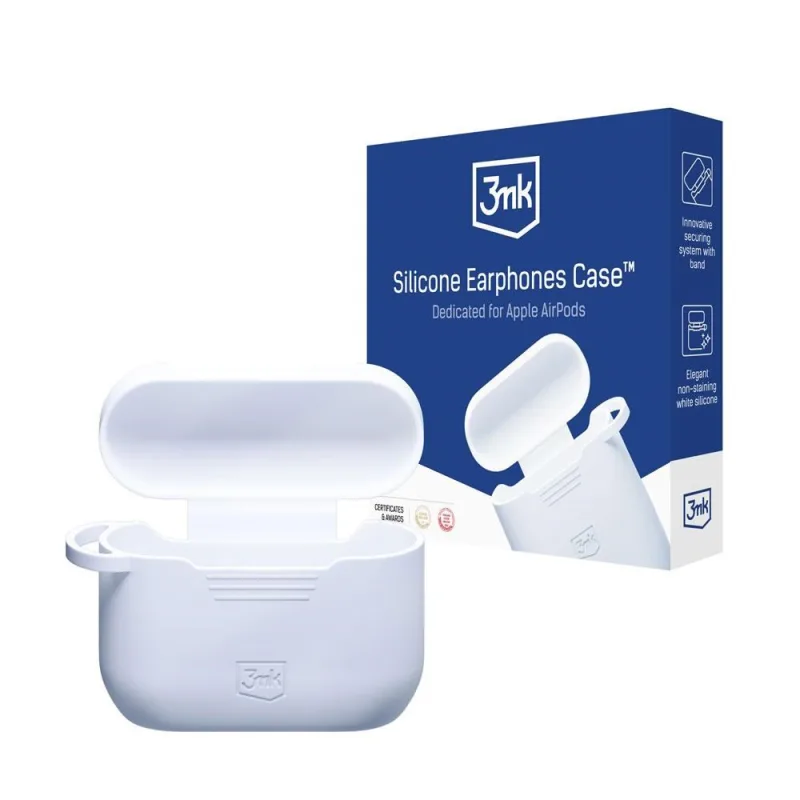 3mk ochranný kryt Silicone AirPods Case pro AirPods Pro, bílá…