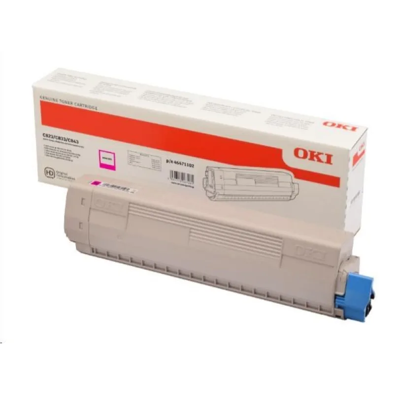 OKI purpurový toner pre C823/ C833/ C843 (7 500 strán) 46471102