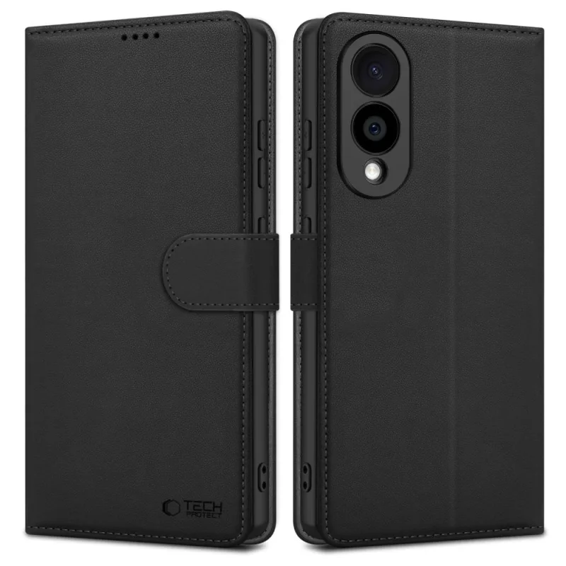 Peňaženkové puzdro Tech-Protect pre Samsung Galaxy S25 Edge – čierne