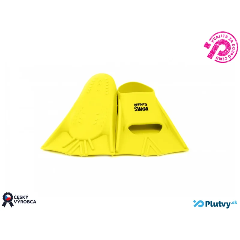 Detské plavecké plutvy + BornToSwim silikónové, rôzne farby žltá, 27/29