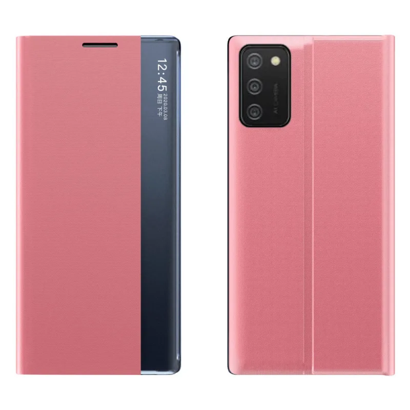 Nový kryt Sleep Case s funkciou stojana pre Samsung Galaxy A03s (166,5) ružový