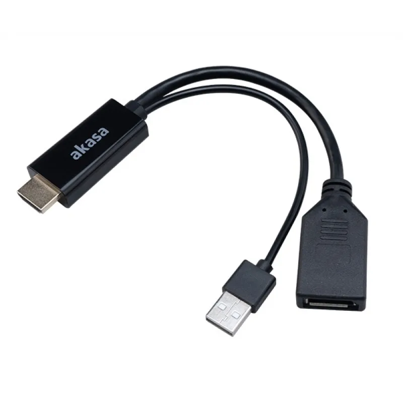 AKASA - HDMI na DP kábel AK-CBHD24-25BK