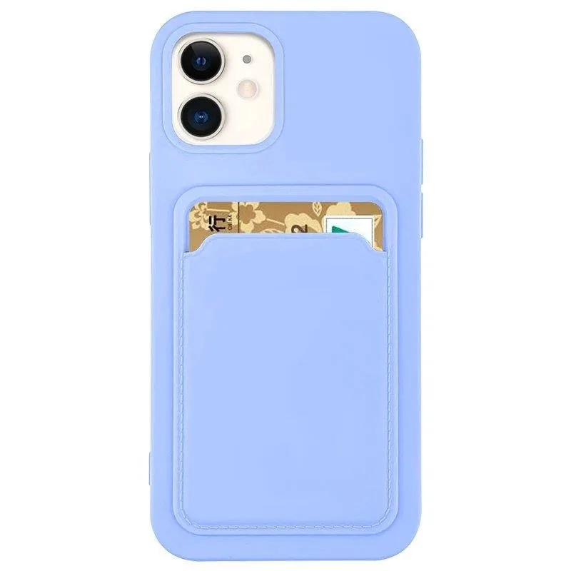 Puzdro na karty Silikónová peňaženka Peňaženka so slotom na karty Dokumenty pre Samsung Galaxy A42 5G Purple
