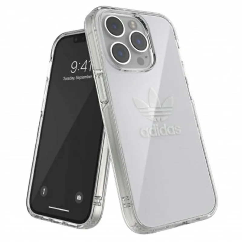 Priehľadné priehľadné puzdro Adidas OR 50230 na iPhone 14 Pro 6.1"