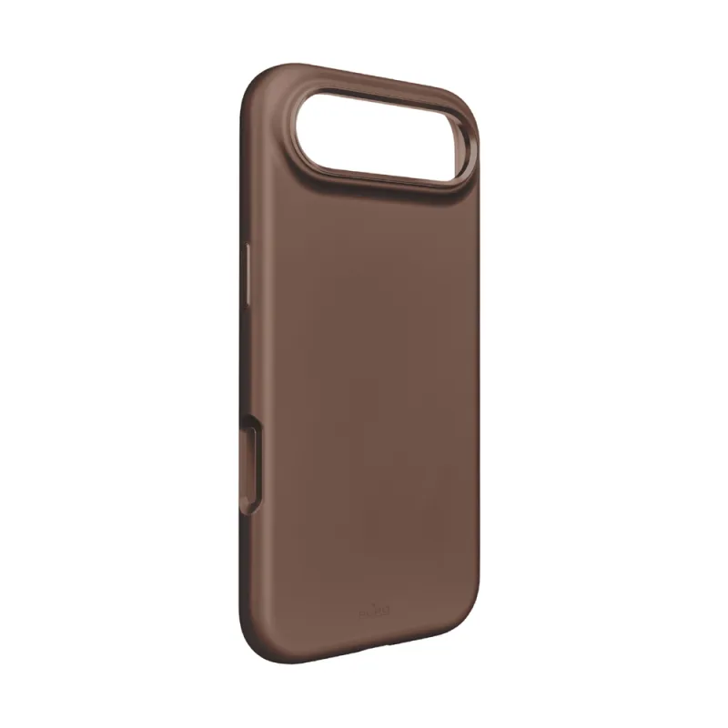 Tekuté silikónové puzdro Pure Icon Mag Pro pre iPhone 17 Air, kompatibilné s MagSafe, s ochranou fotoaparátu a hliníkovými tlačidlami – hnedé