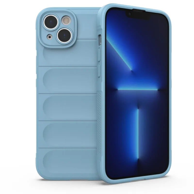 Ohybné pancierové puzdro Magic Shield Case pre iPhone 14 Plus svetlomodré