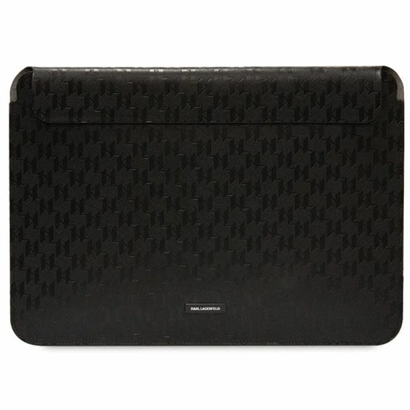 Puzdro Karl Lagerfeld Saffiano Plaque na 14" notebook - čierne
