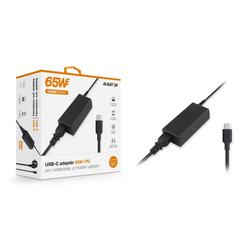 Aligator Power Delivery 65W USB-C adaptér CHNT001