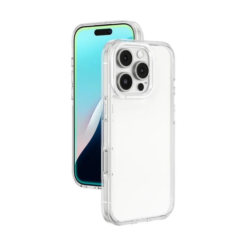 Silikónový obal AmazingThing Minimal pre iPhone 16 Pro – priehľadný