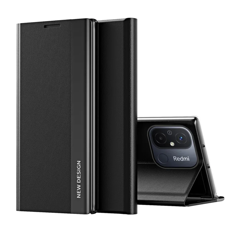 Puzdro Sleep Case Pro pre Xiaomi Redmi 11A / Poco C55 / Redmi 12C s výklopným stojanom čierne