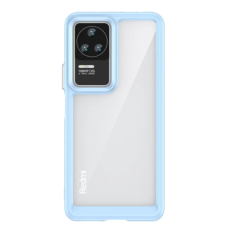 Outer Space Case pre kryt Xiaomi Poco F4 5G s pružným rámom modrej farby