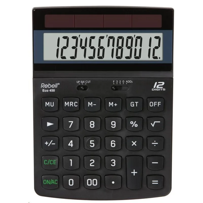 REBELL kalkulačka - Eco 450 - černá RE-ECO 450 BX