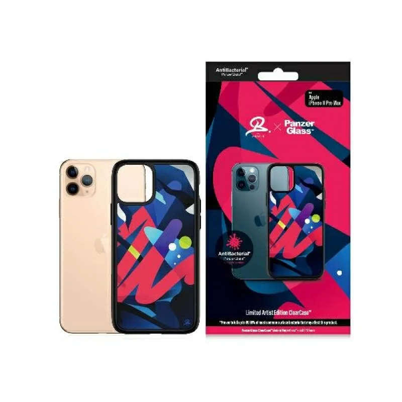 Antibakteriálne puzdro PanzerGlass ClearCase Mikael B Limited Artist Edition pre iPhone 11 Pro Max - viacfarebné