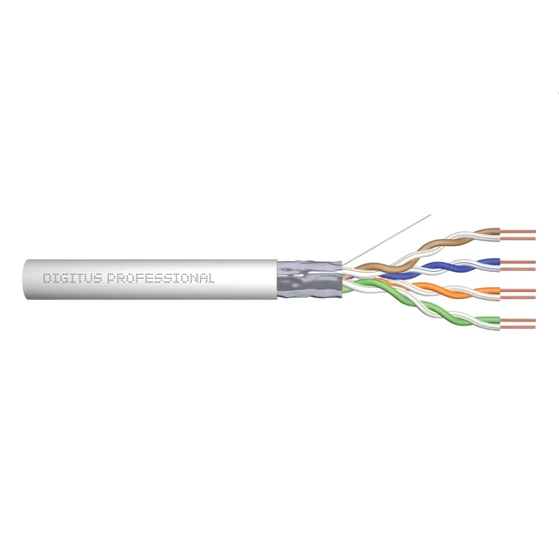 DIGITUS kábel Cat5e F/UTP, drôt, 100MHz Eca (PVC), AWG 24/1, 305m box, šedý