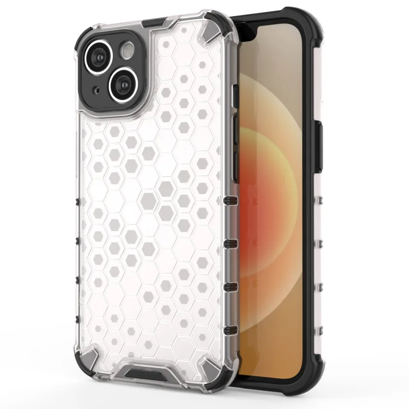 Voštinové puzdro na iPhone 14 pancierový hybridný kryt transparentný