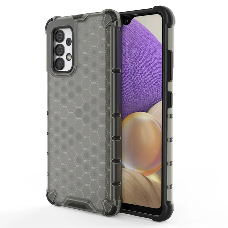 Voštinové puzdro pancierový kryt s gélovým rámom pre Samsung Galaxy A03s (166.5) čierny