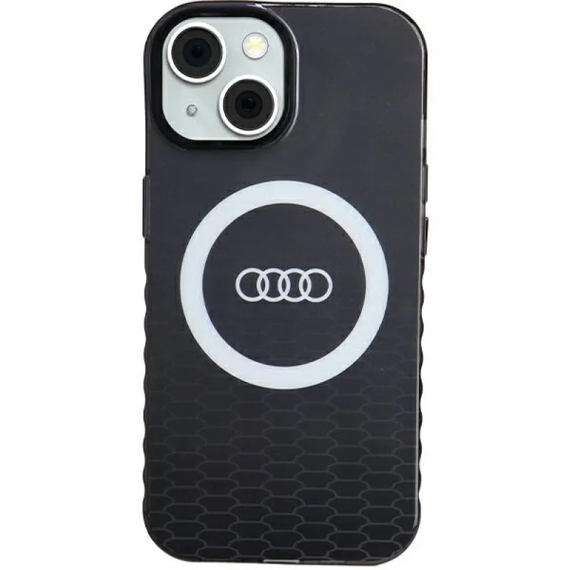 Puzdro Audi IML Big Logo MagSafe pre iPhone 15 / 14 / 13 - čierne