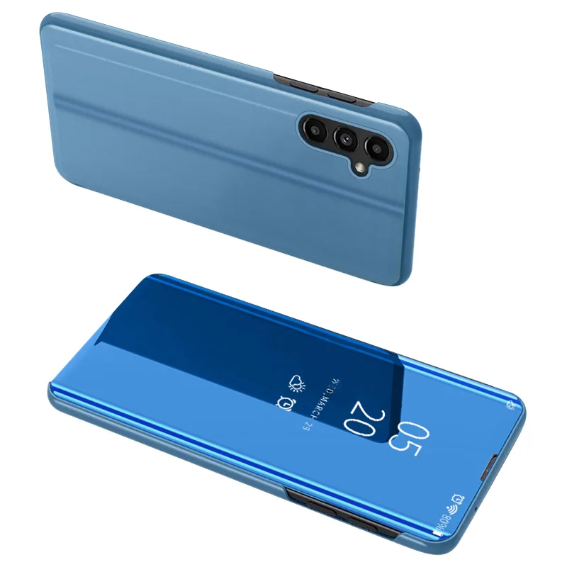 Kryt Clear View Case pre Samsung Galaxy A14 flipový kryt modrý
