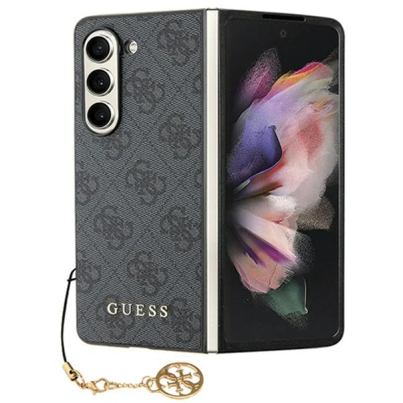Pevné puzdro Guess GUHCZFD5GF4GGR F946 Z Fold5 sivo/sivé 4G Charms Collection