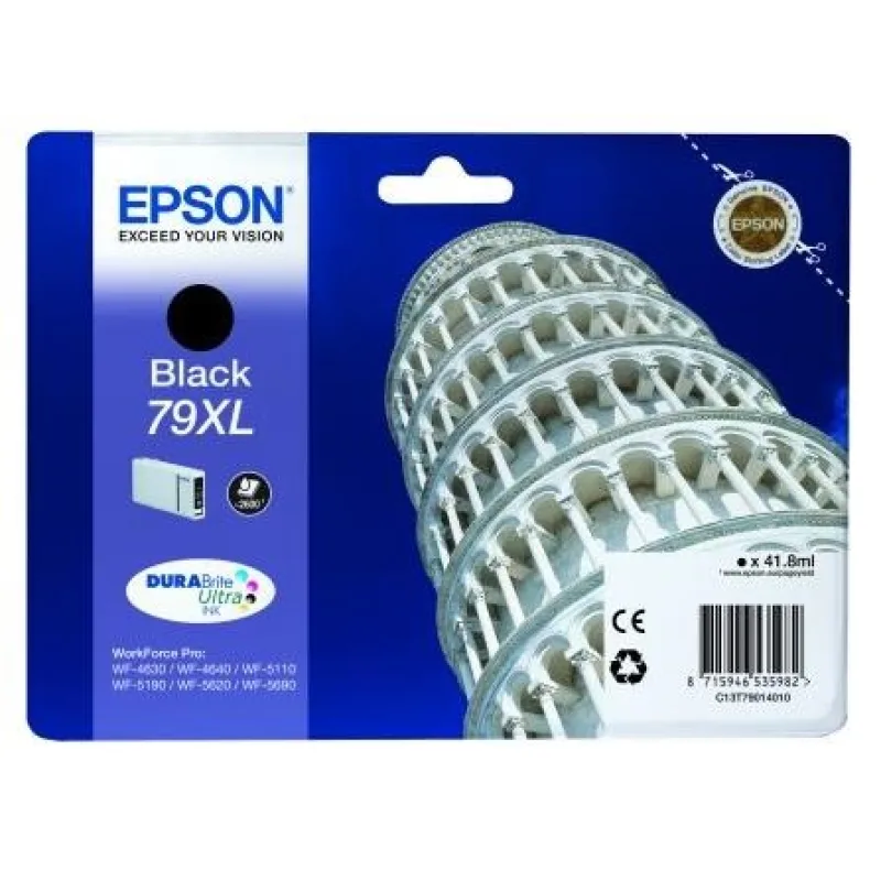 Čierna atramentová kazeta EPSON série WF-5xxx "Pisa" 79 XL Black…