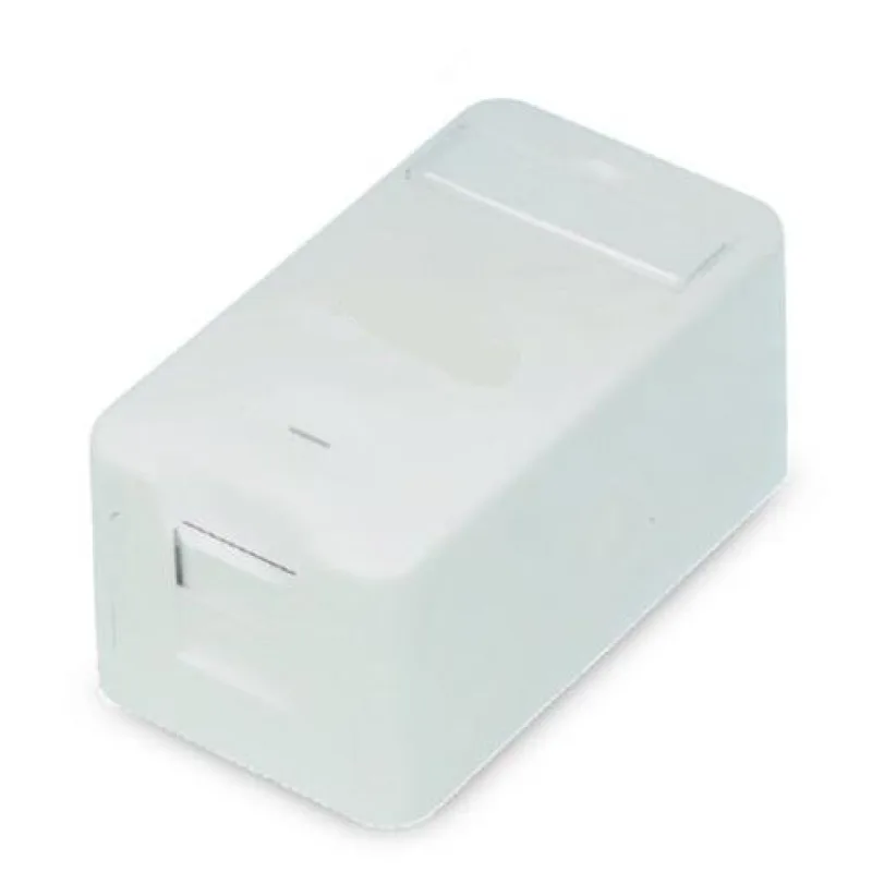 OXnet Zásuvka Keystone 1 port, neosadená na omietku, biela