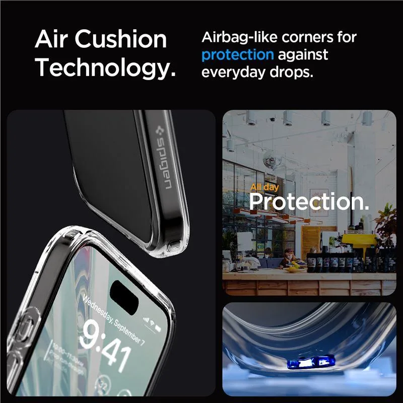 Hybridné puzdro Spigen Crystal pre iPhone 15 Pro Max – priehľadné