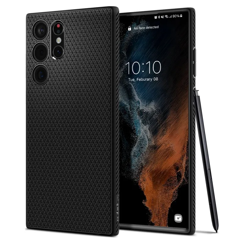 Púzdro Spigen Liquid Air pre Samsung Galaxy S22 Ultra – matné čierne