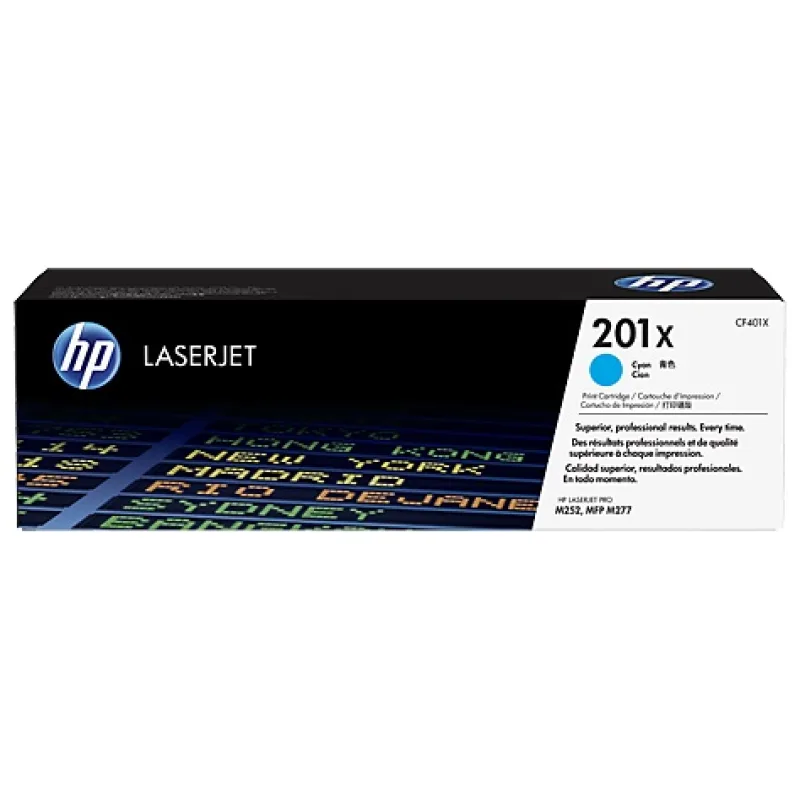 HP 201X tlačová kazeta azúrová veľká, CF401X CF401X