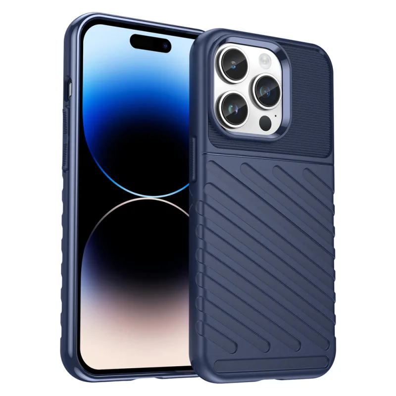 Modré pancierové puzdro Thunder Case iPhone 14 Pro Max